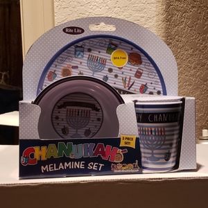 3 piece set Chanukah melamine set